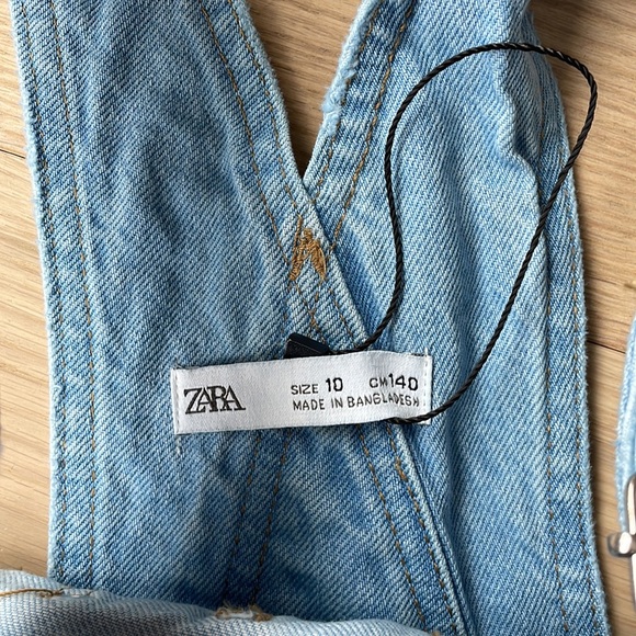 Zara jean overall shorts Size 10 Girl - Picture 4 of 5